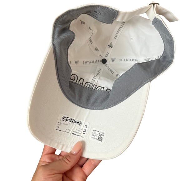 Adidas Hats and Visors Women\'s White Black Logo Adjustable Golf‎ Tennis main image 6